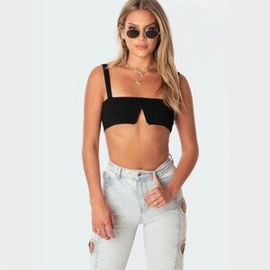 Edikted Black crop Top